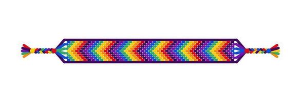 vecteur arc-en-ciel lgbt bracelet d'amitié fait main de fils.