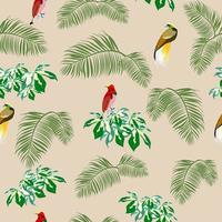 motif oiseaux de paradis et plantes tropicales vecteur