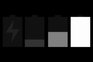 illustration de la charge de la batterie isolé sur fond blanc vecteur