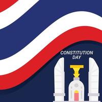 vecteur heureux jour de la constitution thaïlande