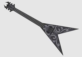 Illustration vectorielle guitare électrique sur fond blanc vecteur