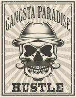 affiche du paradis des gangsters de vecteur illustration