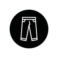 icône de glyphe de jeans vecteur