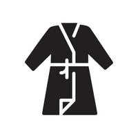 icône de glyphe de peignoir vecteur