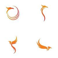 illustration vectorielle de conception de logo phoenix vecteur