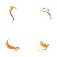 illustration vectorielle de conception de logo phoenix vecteur