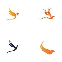 illustration vectorielle de conception de logo phoenix vecteur