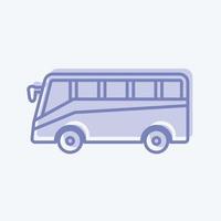 bus d'icônes - style à deux tons - illustration simple, trait modifiable vecteur