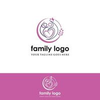 Soins familiaux logo icône vecteur illustration design