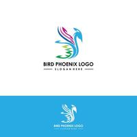 modèle de desain logo phénix. illustration vectorielle vecteur