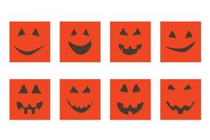 modèle de publication sur les médias sociaux visage citrouille halloween vecteur