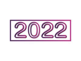 vecteur bonne année 2022. pour le modèle de conception de brochure, carte, bannière. isolé sur fond blanc.