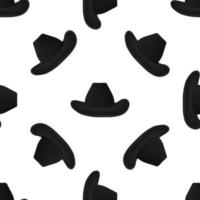 illustration sur le thème motif coloré chapeaux cowboy vecteur