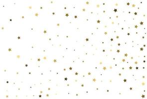 fond de noël avec des étoiles d'or. confettis de célébration d'étoiles d'or. vecteur