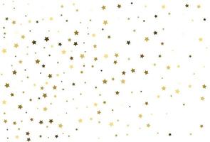 papier numérique de noël avec des étoiles d'or. confettis de célébration d'étoiles d'or. vecteur