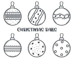 boules de noël mis isolé illustration vectorielle vecteur