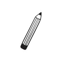 crayon dans le style doodle. illustration vectorielle dessinés à la main isolé sur fond blanc. vecteur
