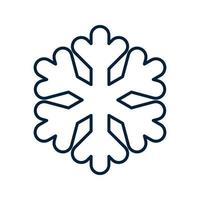 pictogramme de flocon de neige. symbole traditionnel de noël et d'hiver pour le logo, le web, l'impression, l'autocollant, l'emblème, la conception et la décoration de cartes de voeux et d'invitation vecteur