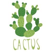 cactus dessinés à la main, style doodle, isolé sur fond blanc.