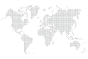 fond toile de fond carte du monde créer à partir de points carrés. illustration vectorielle vecteur