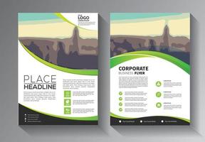 modèle de flyer pour rapport annuel et brochure avec idée moderne vecteur