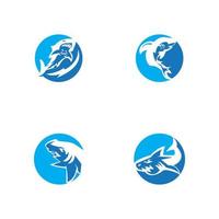 icône de requin et illustration vectorielle de symbole vecteur