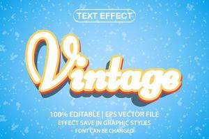 effet de texte modifiable en 3d vintage vecteur