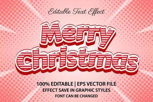 joyeux noël effet de texte modifiable style 3d vecteur