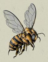 tatouage d'abeille vecteur