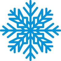 icône bleue de flocon de neige vecteur