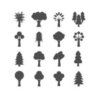 icône d'arbre simple sur fond blanc vecteur