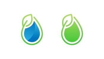 vecteur de conception de logo d'eau verte