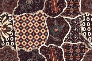 motif abstrait batik traditionnel asiatique vecteur