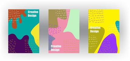 texture de dessin animé de motif de couleur amusante abstraite pour fond géométrique doodle avec forme de tendance pour la conception de modèle de couverture de brochure vecteur
