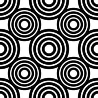 cercles. ornement géométrique arrière plan noir et blanc vecteur