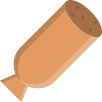 icône plate de hot-dog vecteur
