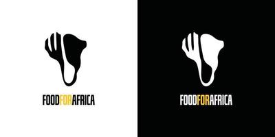 le logo du mot alimentaire pour l'afrique est simple et unique vecteur