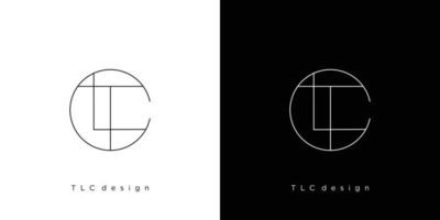 la lettre initiale tlc logo design moderne et élégant 2 vecteur