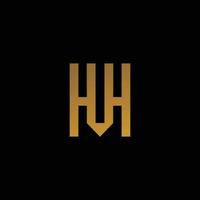 création de logo d'initiales de lettre hvh moderne et élégante vecteur