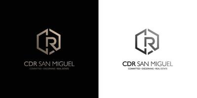 la lettre initiale cdr logo design moderne et professionnel vecteur