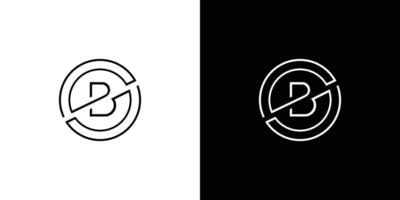 conception de logo initiales lettre b moderne et unique 6 vecteur