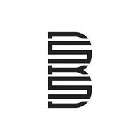 lettre bs rayures logo géométrique vecteur