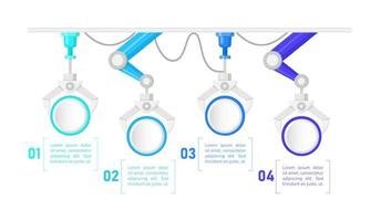 modèle de conception de graphique infographique de technologie de génie mécanique vecteur
