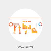 Seo Analyzer Illustration conceptuelle Design vecteur