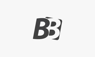 vecteur de conception de logo b ou bb. isolé sur fond blanc.