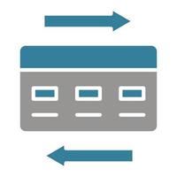 icône de deux couleurs glyphe de méthode de paiement vecteur