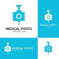 modèle de vecteur icône logo photo médicale