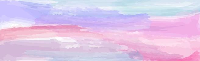 texture panoramique d'aquarelle multicolore réaliste sur fond blanc - vecteur