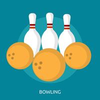 Bowling Illustration conceptuelle Design vecteur