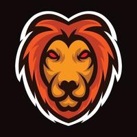 logo de mascotte de lion. logo de lion pour le jeu d'équipe esport. logo de lion pour le jeu d'équipe vecteur